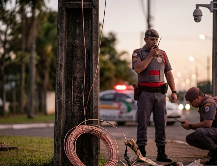Homem é preso em flagrante após roubo de fios em parque de exposições em Braço do Norte